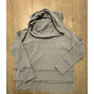 Free People Beach Sunset Split Hem Cowl High Low Gray MEDIUM Sweatshirt Boho